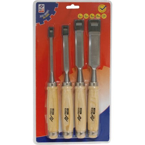 SCALPELLO M/LEGNO SET 4 PZ
