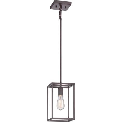Lampada a sospensione Quoizel New Harbor bronzo Ø16,5