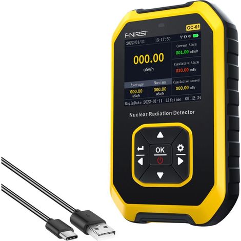 Multifunktionaler Detektor für nukleare und elektromagnetische Strahlung, LCD-Display mit Ton-, Licht- und Vibrationsalarm (1/4)