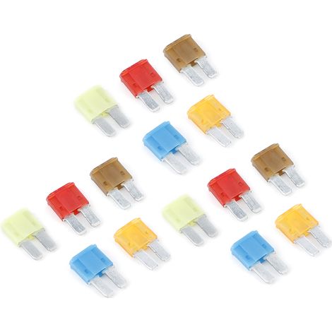 Kit assorti de fusibles à lame Micro2 pour Circuit de voiture, 15 pièces, 5A 7,5A 10A 15A 20A