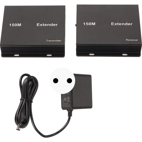Extendeur HDMI 150M 1080P 60Hz 148.5MHz 1Gbps 3D EDID POC Adaptateur RJ45 avec Prise UE 100-240V (1/5)