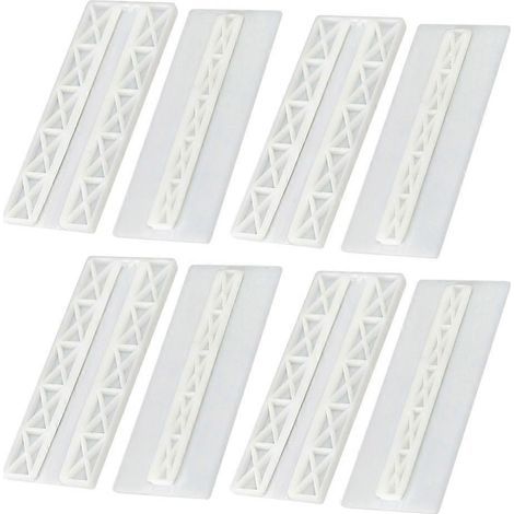 Set mit 4 Wandhalterungen für Kabelpatchpanels, kein Bohren oder Markieren erforderlich, mit aufhängbarer Steckerhalterung. – 10 x 3 cm – Weiß (1/3)