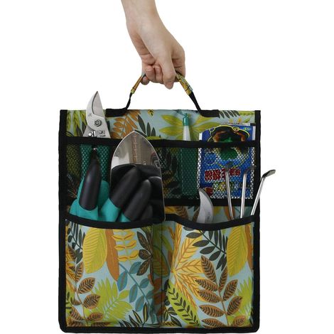 (C) Genouillère de jardin pliable avec poignée, sac à outils portable en tissu Oxford imperméable pour outils de jardin à main (1/5)