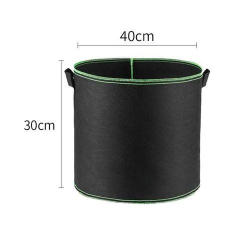 Lot de 5 sacs de culture de 10 gallons avec poignées - Pots en tissu non tissé épais avec aération robuste - Pour plantes ou fruits et fleurs (1/5)