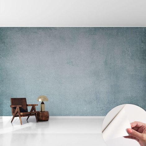 Fototapete Selbstklebend - Wanddekoration - Wandfolie - 3D Tapete Wand - Wohnungsdeko Grauer Beton 416x254 cm (1/5)