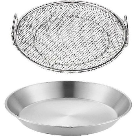 Poêle à filtre à huile de cuisine en acier inoxydable, panier filtre à mailles fines, grille de friture (1/5)