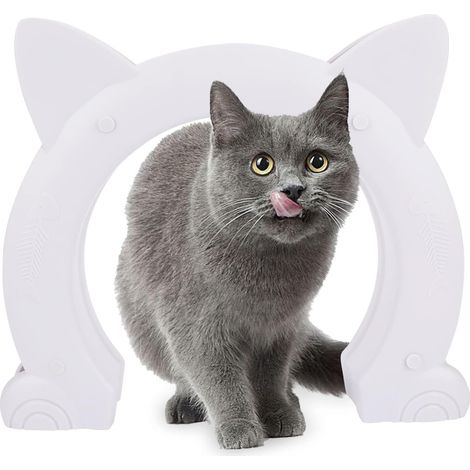 Chatière, chatière à 2 voies pour grand chien, chatière en plastique ABS, chatière pour porte intérieure creuse en PVC ou porte intérieure solide (blanc) (1/5)