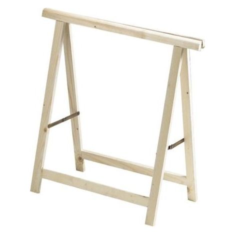 Tréteau pliable en bois – Charge maximale 400 kg – Largeur 73,5 cm – Hauteur 74 cm – Support robuste pour chantiers – Utilia (1/10)