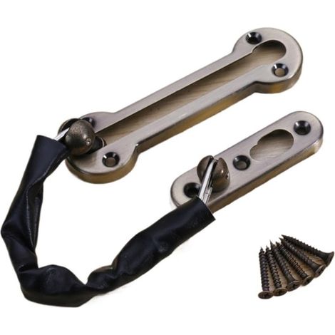 Türschloss mit dicker Edelstahlkette für Hotelzimmer, Türkettenschlaufe, dicker Türriegel (grün und patiniert) - AquaForge