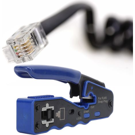 RJ45 Cat6 Durchgangsloch-Crimpwerkzeug-Set, CAT6 Crimpwerkzeug-Set. (1/5)