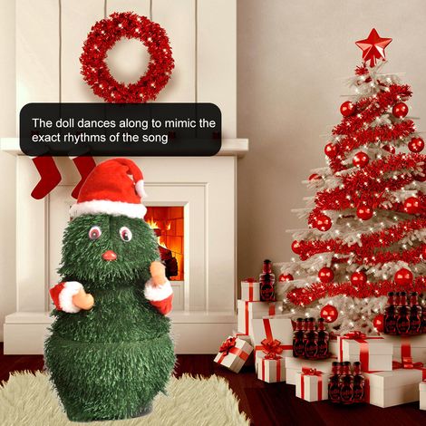 Sapin de Noël électrique, poupée Père Noël, jouet musical rotatif et dansant, cadeau amusant pour Noël et le Nouvel An (1/3)