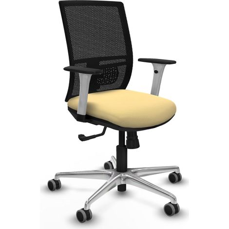 Chaise de bureau piqueras y crespo Yunquera crème cuir synthétique (1/2)