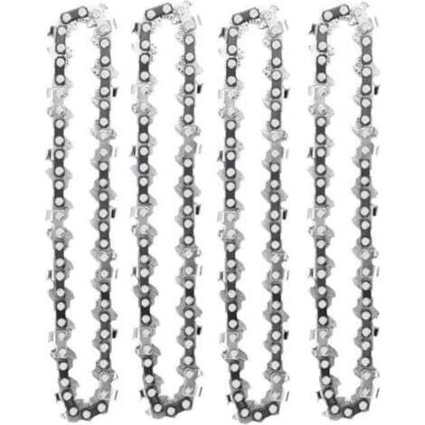 Stück 4 Zoll 1/4 Zoll Kettensägenketten, kompatibel mit Mini-Akku-Kettensägen, 4 Zoll, 28 Treibglieder, 10 cm