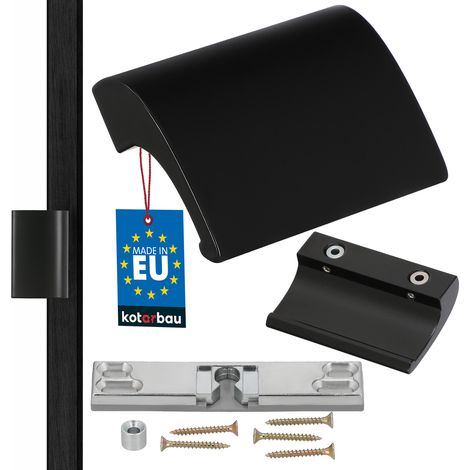Mango de aluminio negro DE LUXE RAL9005 + EMPUÑADURA