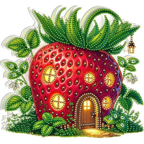 Diamantmalerei Obsthaus La-mpe, Diamantmalerei Nacht Tisc-hlamp-e, Diamantmalerei Ständer, Diamantmalerei Bastelset, Diamantmalerei Tischdekoration für Schlafzimmer, Wohnzimmer (1/5)