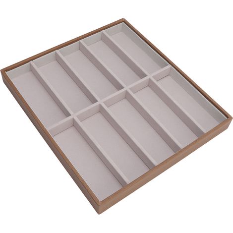 Plateau de présentation pour lunettes de soleil, étui de rangement en polyuréthane imitation bois, 10 compartiments, pour ranger vos lunettes à la maison