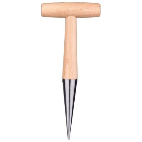 Blumenzwiebelpflanzer mit Stahlspitze 27 cm - Handpflanzer mit massivem Holzgriff - Gartenwerkzeug für Erwachsene (1/5)