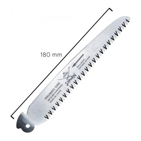 Valmanische Säge mit Klinge 18 cm. SAMURAI - Lama di ricambio 18 cm.