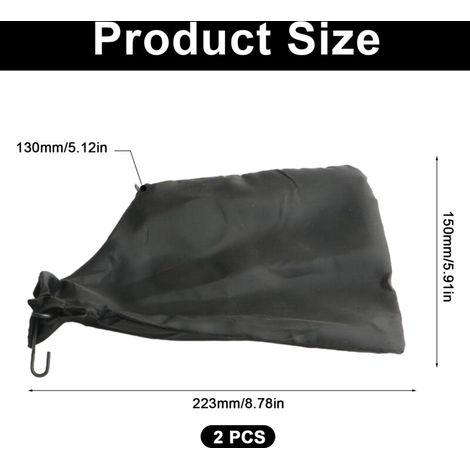 Sac à poussière pour tondeuses à gazon, sac d'aspirateur à feuilles grande capacité pour souffleurs de feuilles compatibles et Ultra Bl - AquaForge (1/5)