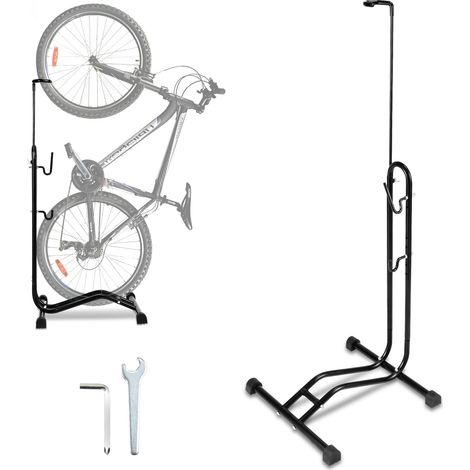 Randaco Aparcabicicletas para 1 bicicleta, Aparcabicicletas de suelo, 3 en 1