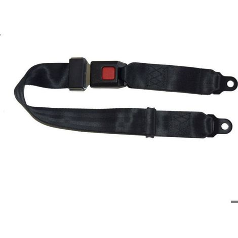 Ceinture De Sécurité 2 Points - Sangle Universelle Pour Voiturette De Golf Et Autobus Scolaire - Réglable - Noir - 2 Pièces (1/4)