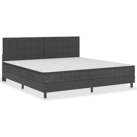 Maison Exclusive - Boxspringbett Dunkelgrau Stoff 200x200 cm (1/5)