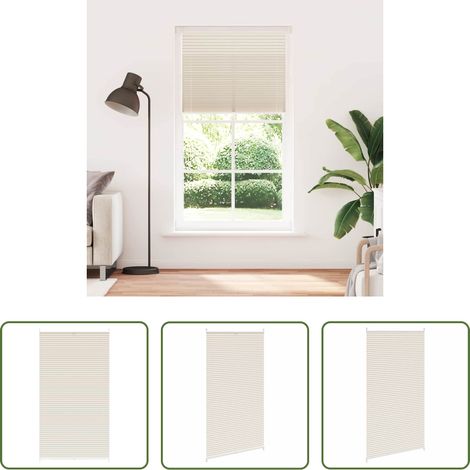vidaXL Sonnenschutz - Plissee Faltrollo Rollo Plisseerollo 110x200cm Creme (1/5)