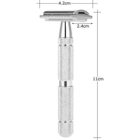 Razor de sécurité en acier inoxydable Traditional Hommes à double bord MANUEL TOLUAL DE BARDE (1/5)
