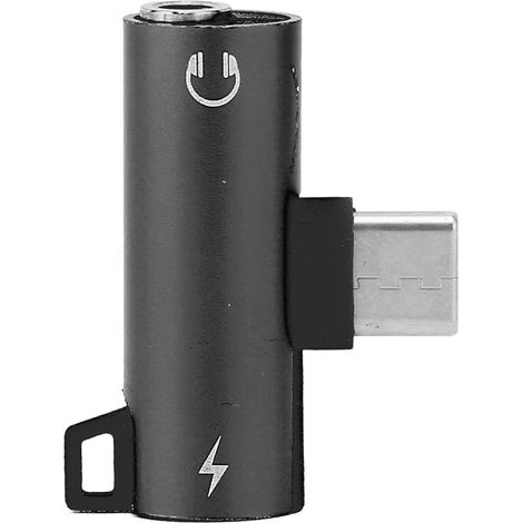 Adaptateur Type-C vers Jack 3,5 mm avec Charge Rapide PD - Audio HIFI et Double Fonction (Noir) (1/5)