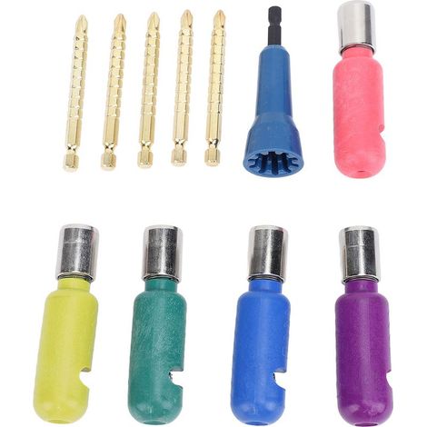 Ensemble de 6 pinces à dénuder et à torsader les fils, outil électrique pour dénuder les fils avec une tige de connexion de 1/4 pouce. (1/5)