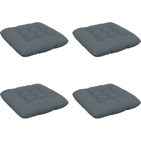 Cojines para asiento VIANEN 4 uds. 100% Poliéster Azul vidaXL (1/5)