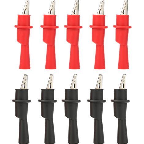 P2008 10PCS Insulation Metal Crocodile Clips Electric Test Accessories for Multimeter