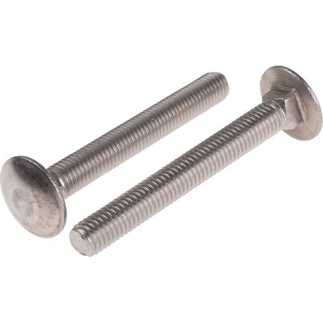 Boulon Acier Inoxydable, Brut, M10 x 80mm ( Prix pour Sachet de 10 )