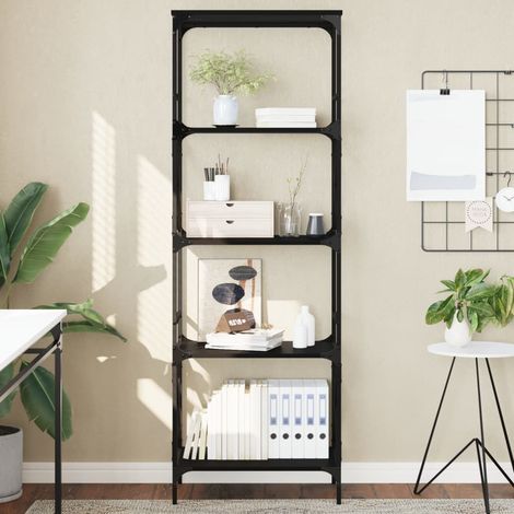 Librería de 5 estantes madera ingeniería negro 59x35x171 cm vidaXL (1/5)