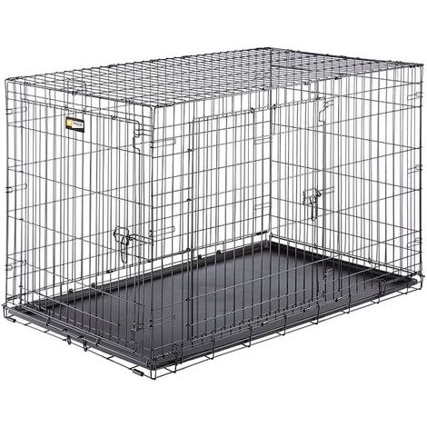 Ferplast DOG INN Box pliable pour chiens en différentes mesures. . Variante DOG-INN 120 - Misure: 123.8 x 76.2 x h 81.2 cm - Noir (1/5)