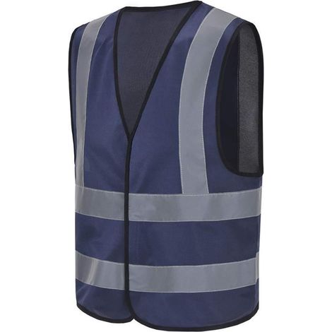 Gilet de sécurité haute visibilité 3XL bleu marine avec bandes réfléchissantes (1/5)