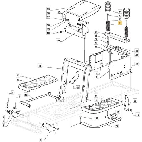 Molla ammortizzatrice sedile ORIGINALE STIGA trattorino tagliaerba 125430264/1
