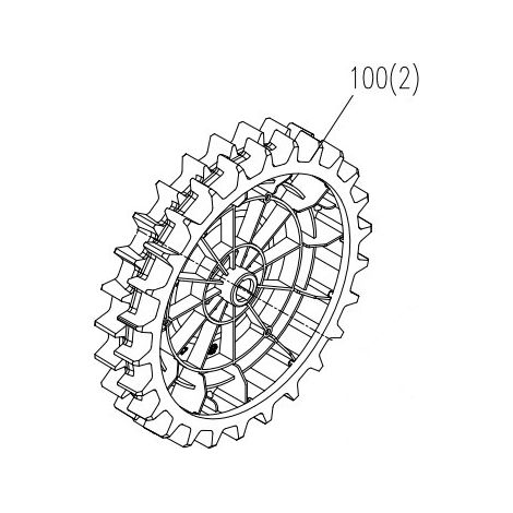 Ruota posteriore ORIGINALE WORX robot rasaerba WR148E