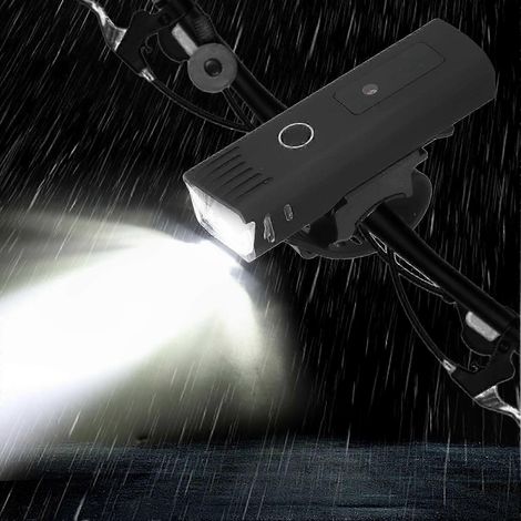 Lampe avant USB rechargeable pour vélo et fauteuil roulant électrique, angle réglable, sécurité camping et déplacements, éclairage LED puissant. (1/5)