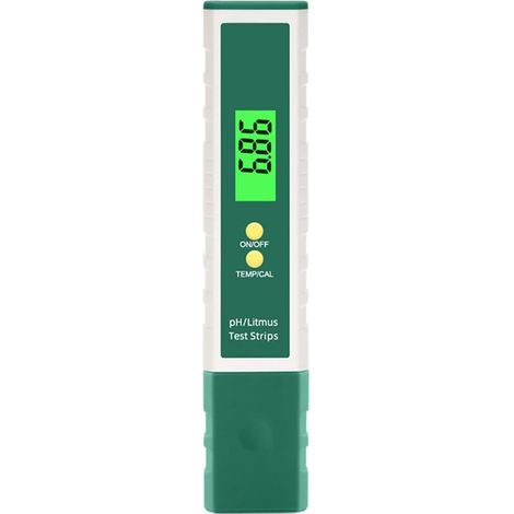 Testeur de qualité de l'eau, ph Metre, Fonction de température de testeur de qualité de l'eau de testeur de PH de PH-mètre numérique pour l'eau Potable, hydroponie, piscines, Aquariums (1/5)