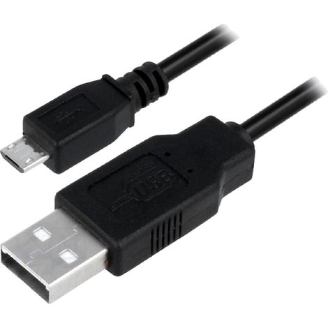 Cable USB A male USB B micro prise male 5m - Noir