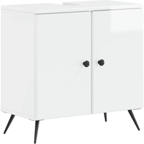 Waschbeckenschrank BREDA Hochglanz Weiß 59,5 x 31,5 x 59 cm vidaXL (1/5)