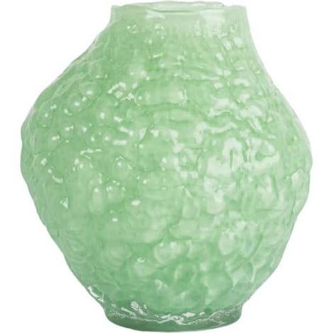 Vase en Verre soufflé à la Bouche, fabriqué à la Main, Design sculptural avec Structure Corail Organique, Vert Pistache, Passe au Lave-Vaisselle, 13,5 cm (1/5)