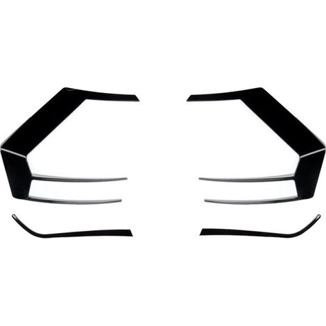 Adecuado para par para VW Golf 7 GTI R GTD 2012 2013 2014 2015 Divisor de parachoques trasero negro Canard Piezas exteriores coche No GOLF 7.5 (1/2)