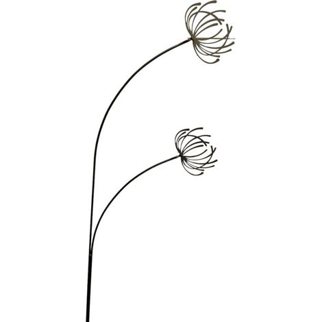 Clematis Garden Art - Bare Metal/Ready to Rust - W37 x H133 cm