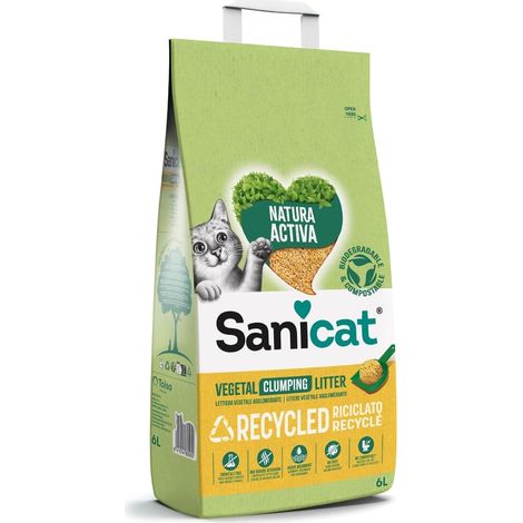 Litière végétale agglomérante Natura Activa Absorption supérieure et formation naturelle de blocs solides Format : 6 L (1/5)