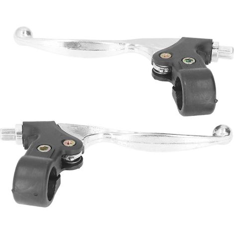 Deux leviers de frein, en alliage d'aluminium d'environ 22 mm d'épaisseur, adaptés aux mini motos/quads tout-terrain de poche de 47 et 49 cm3. (1/5)