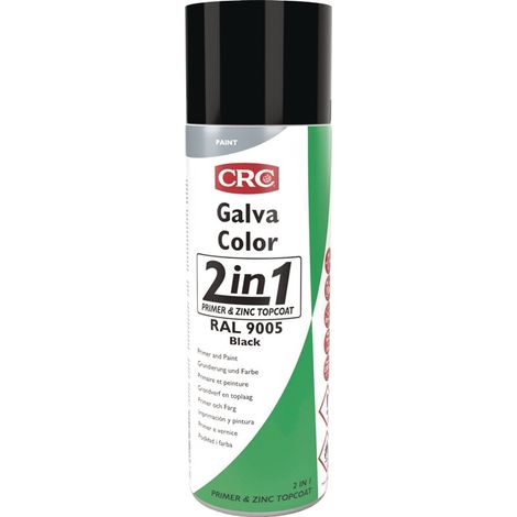 CRC 20581-HO GALVACOLOR Korrosionsschutz-Lack mit Zweifach-Wirkung Tiefschwarz RAL 9005 500 ml (1/4)