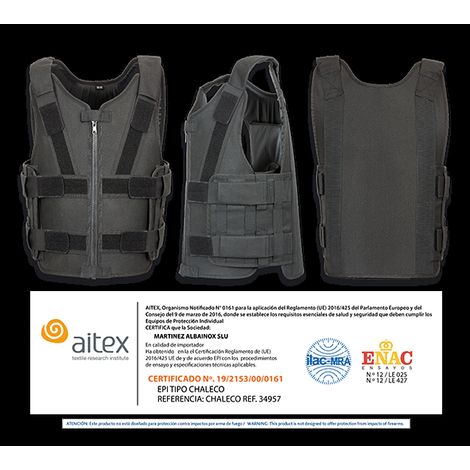 Prenda de protección Martinez Albainox anticorte antipinchazo certificado ligero