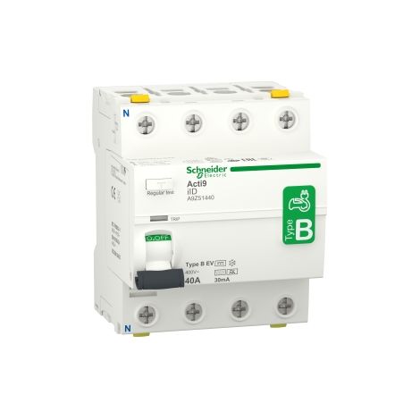 Acti9 iID - interrupteur différentiel - 4P - 40A - 30mA - type B - EV - 400V